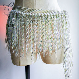 Belly Dancing Womens Clothing Accessories 2 Straps Rows Of Hip Scarf Sequin Belt Rectangle