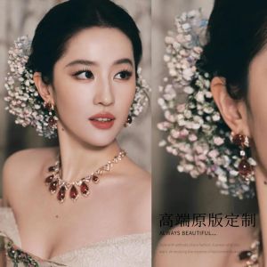 New Chinese Style Wedding Hairpin Womens Qipao Full Sky Star Hairpin Hanfu Hair Accessories Floral Hairpin Headwear