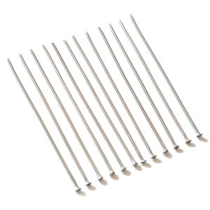No Fade 100pcs/Lot 20 30 35 40 50 mm Stainless Steel Flat Head Pin Findings Headpins For Jewelry Making DIY Supplies Accessories