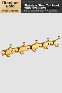Gold Lightweight Luxury Bathroom Hook Stainless