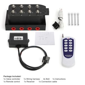 Universal Anti Vibration VU2 12v 4/8 valves Air Suspension Manifold Suspension Manifold Valve With Remote Controller 0-200psi