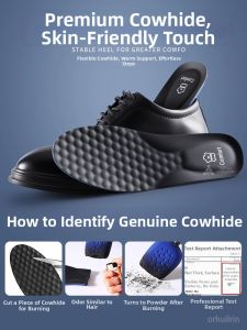 ZHIHAOEN | Ultra Soft Leather Insoles for Mens Leather Shoes Anti-Fatigue Sweat-Absorbing and Odor-Resistant