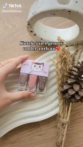 [ 3 IN 1 ] MARIMAR 3 IN 1 KUTEK NAIL POLISH 6 ML / CAT KUKU 3 WARNA