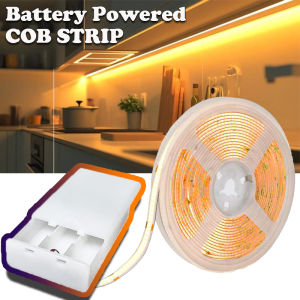 5V COB LED Light Strip 3AA Battery Powered Flexible Ribbon Diode 8MM High Density Linear Lighting Cabinet Lighting for Cabinet