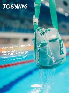 toswim | Quick-Dry Partitioned Swimming Bag with Water-Draining Function for Swimwear Storage Travel and Beach Use