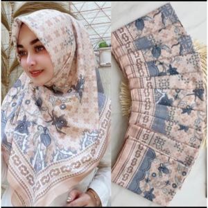 Hijab Denay Segi Empat Voal Premium Motip Kode L136