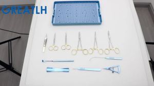 Ophthalmic Tools Set Hemostatic Forceps Needle Holders Eyelid Scissors Cosmetic Tools Kit Ophthalmic Eye Instrument