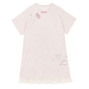 Chuan Dai Time Original Design Short Loose Floral Print Dress Summer High Waist T-Shirt Dress Casual Womens Fashion