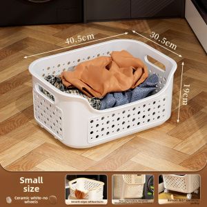 MEIZHUFU | Dirty Clothes Storage Basket Classification Laundry Basket Home Double Layer