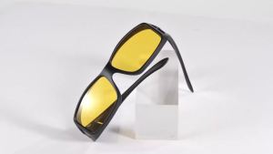3Pcs Semi Rimless Night Driving Glasses Fit Over Myopia Glasses with Cloth