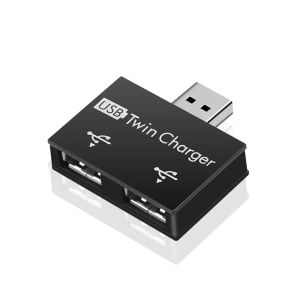 Kebidumei | KEBIDUMEI USB Hub Dual USB Charging Adapter USB 2.0 Splitter USB Male To Twin Charger Female for PC Laptop Macbook Pro Huawei