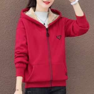 เสื้อแจ็คเก็ตหนาแบบมีขนแกะสำหรับผู้หญิง ฤดูใบไม้ร่วง/ฤดูหนาว 2020 สไตล์เกาหลีใหม่ หลวมๆ กระชับสัดส่วน เสื้อคาร์ดิแกนถัก