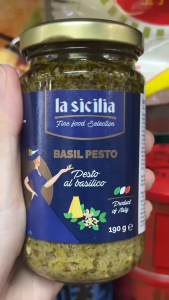 Date 07/28  Sốt Basil Pesto xanh La Sicilia 190g - Basil Pestro Sauce