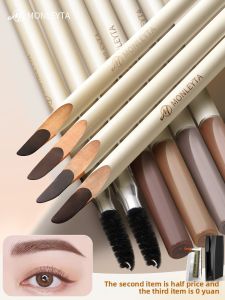 MONLEYTA | Long-lasting Waterproof Eyebrow Pencil Womens Double-ended Knife-cut Eyebrow Makeup Natural 3D Effect Non-fading
