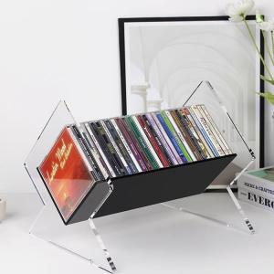 Acrylic CD Storage Rack PS4 Game Disc Holder Switch Game Cartridge Storage DVD Holder Clear Modern Home Organization Shelf
