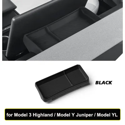 For Tesla Model 3 Y YL Juniper Highland 2025 2026 Dashboard Storage Box Central Control Screen Rear Organizer Tray ETC Tissue
