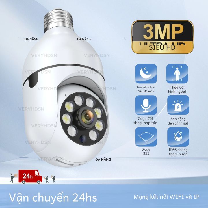 Camera IP Wifi 3MP Giám Sát Ngoài Trời Không Dây Với Zoom Kỹ Thuật Số 4X Camera Quan Sát An Ninh Tầm Nhìn Ban Đêm Phát Hiện Con Người Âm Thanh Hai Chiều Màu Trắng