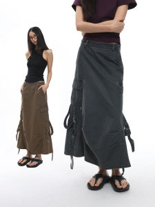 Roaringwild | Vintage Washed Casual Cotton Skirt