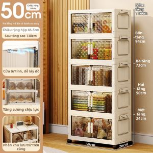 YYBAIO | Tủ Lưu Trữ Nhựa Đa Tầng Gấp Được