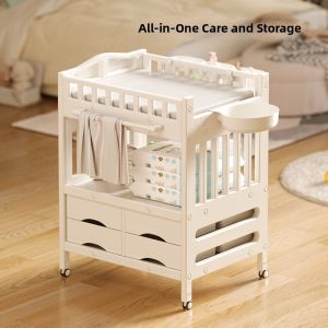 KAIPAQI | Multifunction Baby Changing Table Mobile Infant Crib