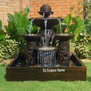 S9 Ball 4x4 Feng Shui Water Pond Fountain Ball Garden Water Feature Balinese Sandstone 风水流水喷泉瀑布池喷泉球 Waterfall Home
