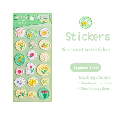 ZEEGO | Cute 3D Carton Girl Decorative Stickers DIY Self-Adhesive