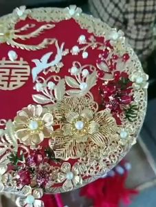 👩‍❤️‍💋‍👨现货👩‍❤️‍💋‍👨古风新娘团扇婚礼成品团扇材料DIY秀禾扇