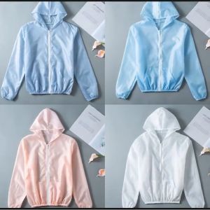 เสื้อคลุม สีสันสดใส ฮู้ดกันแดด กันลม ป้องกัน UV ใส่สบาย ซึ่งเสียงที่สนใจ บางเบา การใช้งานง่าย เที่ยวราคา