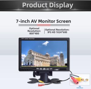 7-Inch High Definition HDMI Monitor 1080P Home Monitor AV Optional Full View IPS Display Screen Harvesting Machine