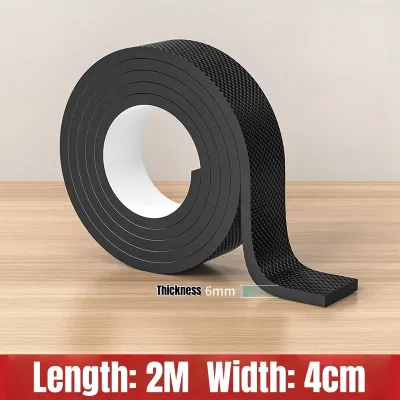 2M/Roll Self Adhesive Non Slip Furniture PadsThick 6mm Rubber Floor ProtectorsCuttable Anti Skid Grippers for Hardwood Floors