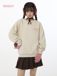 Gbiaior | Stylish Versatile Print Hoodie-less Sweatshirt