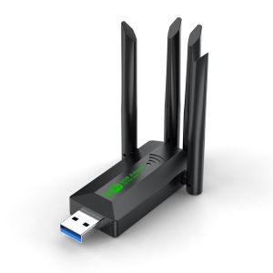 Kebidumei | Kebidumei 1200Mbps WiFi USB Adapter Dual Band 2.4G+5Ghz WiFi Dongle 4 Antenna 802.11AC USB3.0 High-Speed Wireless Card Receiver