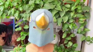 Pigeon Mask Funny Animal Cosplay Costume Latex Bird Head Mask Halloween Prank Prop Bar Club Rave Party Supplies Dove Mask
