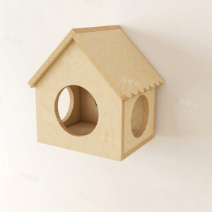 BEIQIVI | Cat Climbing Frame Wood Cat House Integrated Wooden Cat Condo Wall-mounted No-drilling