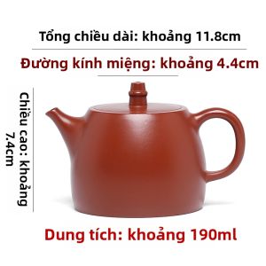 CANGHUTIANXIA | Bình Trà Đất Nung Tím Yixing Handcrafted Zhu Clay