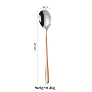 Food-Grade 316 Stainless Steel Home Restaurant Elegant Long Handle Spoon