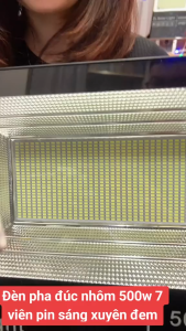 Bản Nâng Cấp Đèn Pha Nhôm Đúc Năng Lượng Mặt Trời 500W - Tấm pin 35*70 -sáng liên tục từ 12-16 tiếng -siêu sáng-tiết kiệm điện...