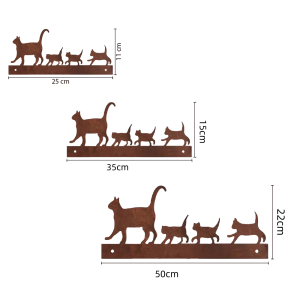Đồ Trang Trí Vườn Bằng Sắt Hình Mèo Gia Đình Phong Cách Đồng Quê Hình Bóng Cắt Biển Báo Trang Trí Hàng Rào Sân Vườn Trang Trí Ngoài Trời