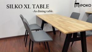 Silko XL Table made of 100% Rubberwood fully furnished for study desk working table dining table