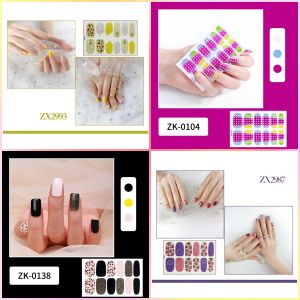 12pcs/set Cute Nail Sticker Cartoon Fashion Tearable and Durable DIY Beautiful Girl Fingernail Stickers Full Set lovely  Gradient Waterproof Non-Toxic Nail Art