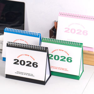 Cute 2026 Cover Desktop Desk Calendar Portable Foldable - Table Calendar Writeable Memo School & Office Desktop Decoration