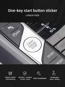 BetterHumz | Engine Start Stop Button Sticker Trim Cover For BMW G20 G42 G22 G26 G02 G28 G01 G45 Z4 Real Carbon Fiber Car Interior Accessory
