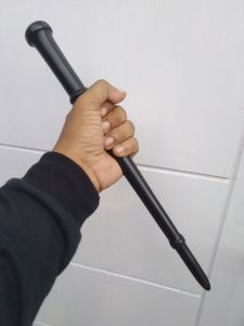 Tongkat komando kayu bertuah kelor hitam panjang 35 cm murah asli original