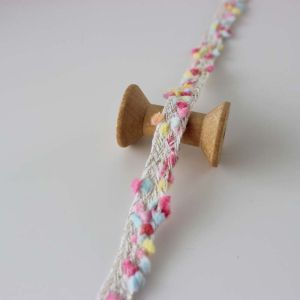 เทปทอลายจุดสีทองอ่อน 1.2 ซม. สำหรับตกแต่งเสื้อผ้าและรองเท้า เทปทอสีจุดลายดอกไม้สำหรับตกแต่งกระเป๋าและรองเท้า