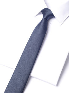 Romguest | Casual Grey Matte Plain Necktie 6cm
