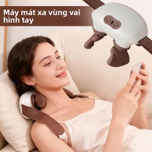 Máy Mát Xa Cổ Và Vai Hình Bàn Tay 4D Động Cơ Không Chổi Than Gối Mát Xa Cổ Di Động Giúp Thư Giãn Cơ Vùng Thang