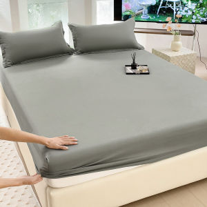 Dansunreve ผ้าปูที่นอนสำหรับโรงแรมแบบเรียบ Super Single ผ้าปูเตียงเย็บมุมควีนไซส์/คิงส์ผ้าคลุมเตียงนิ่มราคาถูก