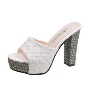 DIANCHA | Summer Mesh Peep Toe Waterproof Platform High Heel Sandals