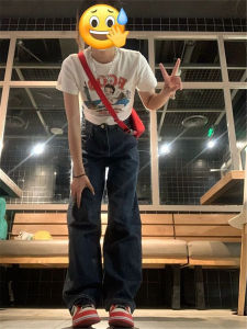 Áo Thun Cotton Cổ Tròn Tay Ngắn Dáng Ôm Mùa Hè Phong Cách Hàn Quốc in Họa Tiết Hoạt Hình Cho Nữ