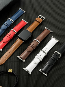Genuine Leather Watch Band Compatible with iWatch8 Apple S9 Applewatch9 S8 S7 S6 Ultra 49mm Intelligent Device Accessories